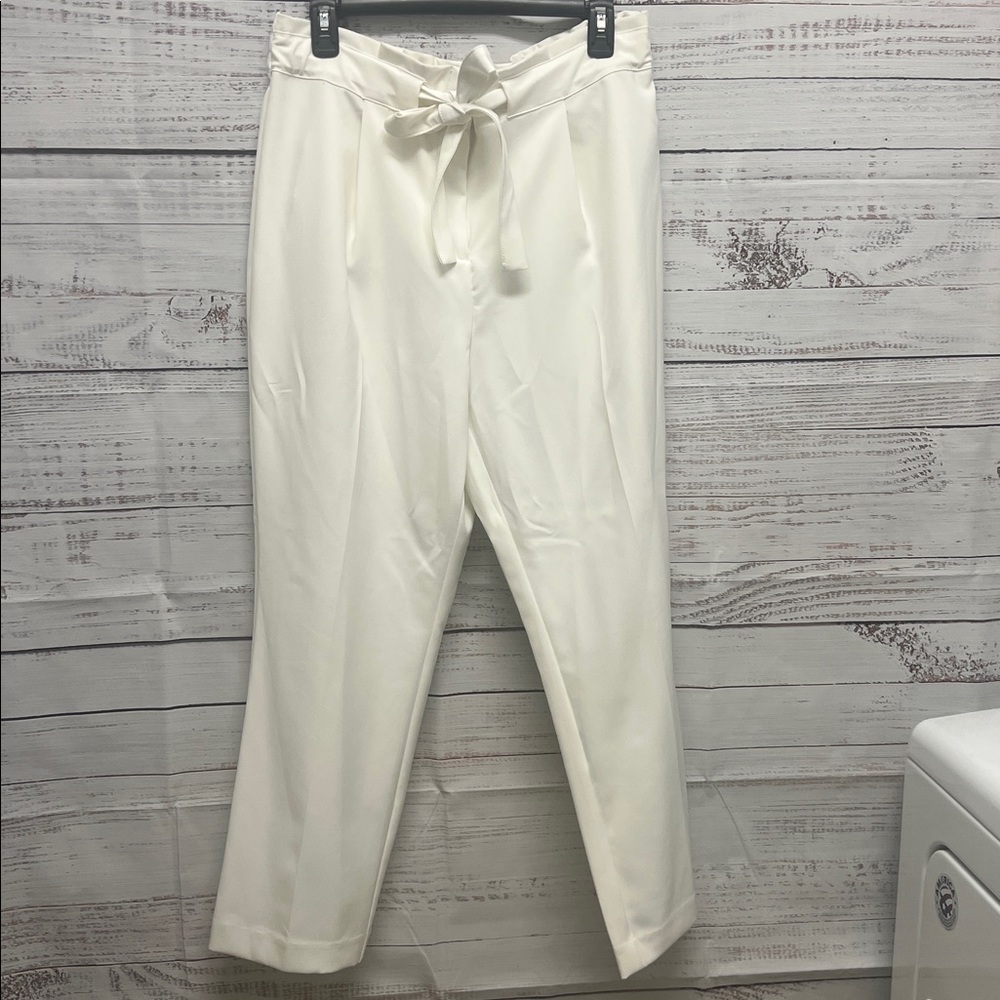 Liz Claiborne Classic White Tie-Waist Pants